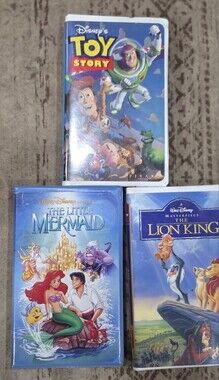 3 Disney VHS The Little Mermaid The Lion King Toy Story Banned?